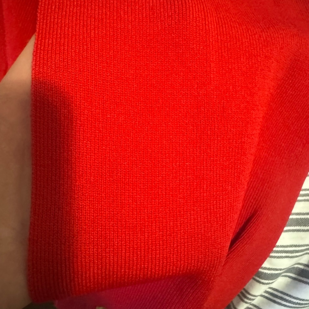Red Open Front Cardigan - Picture 4 of 5